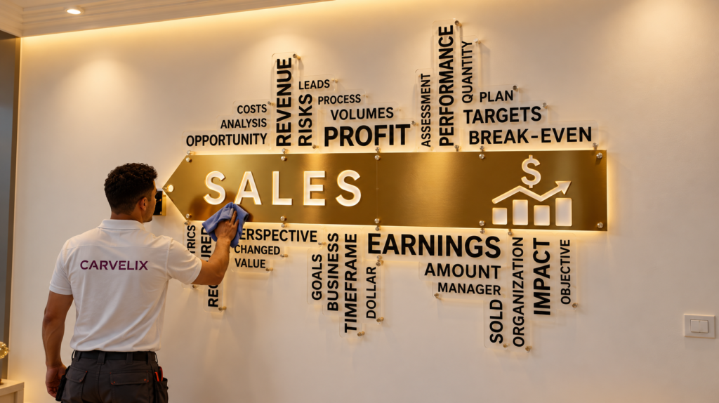Sales wall art golden acrylic with LED