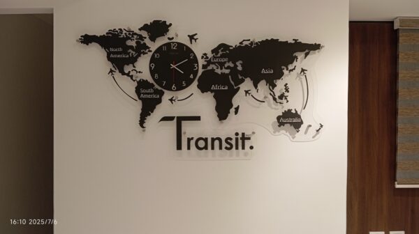 World Map Clock Wallart, Office Elegant Choice - Image 3