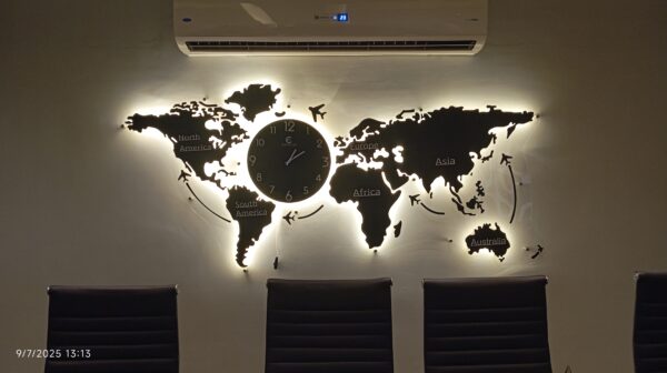 World Map Clock Wallart, Office Elegant Choice - Image 15