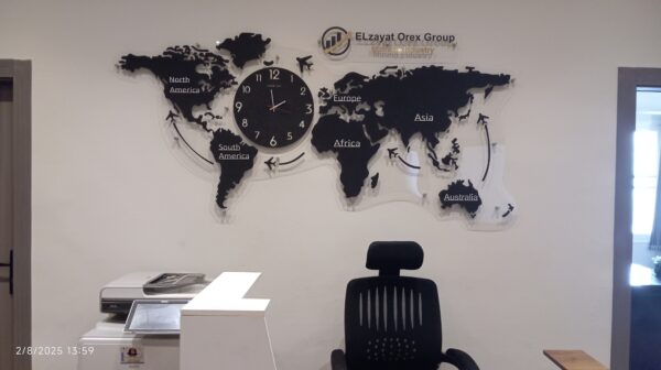 World Map Clock Wallart, Office Elegant Choice - Image 5