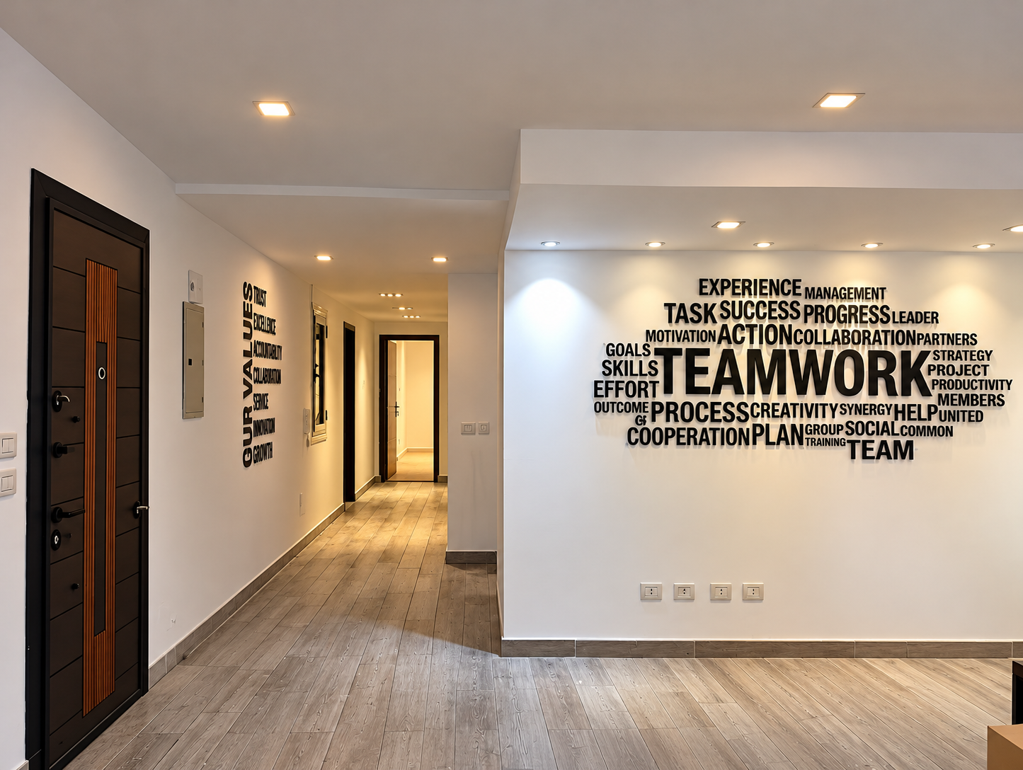 Office wall after Carvelix world map installation